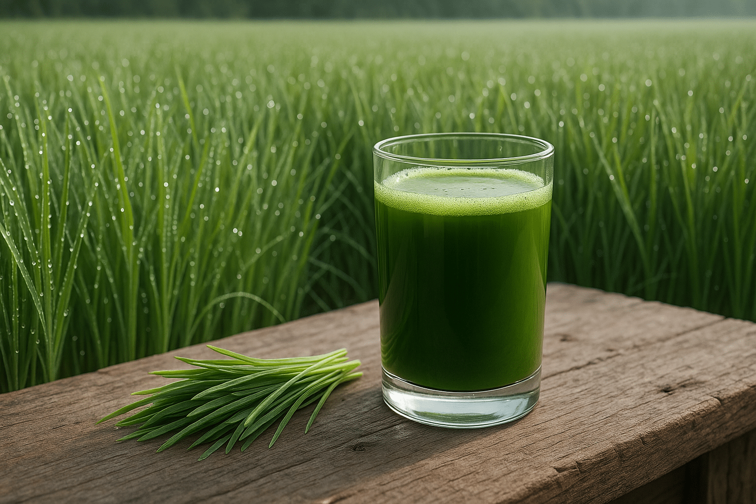 jus d'herbe de blé