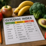 Tableau IG & CG : 200 aliments classés + plan repas pour stabiliser la glycémie